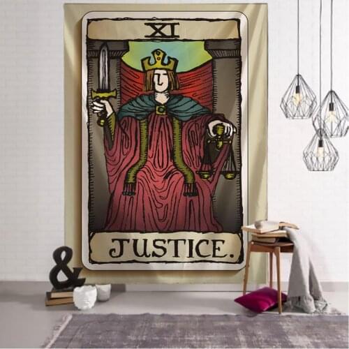 Tarot Tapestry Wall Hanging Astrology Divination Wall Cloth Bohemian Art Wall Home Decor Tapestry Big Blanket