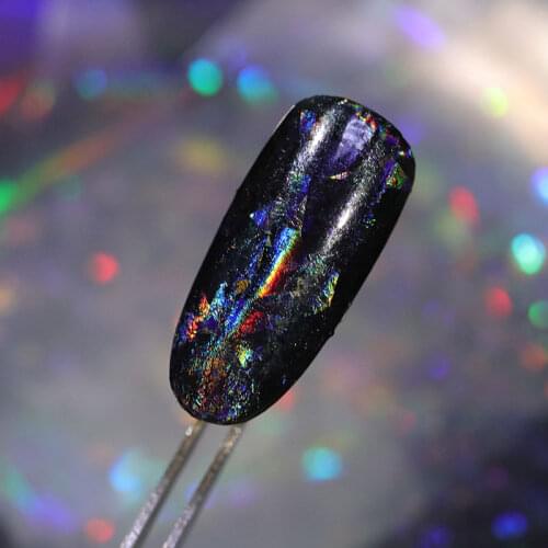 8 pieces Holographic Nail Foil Colorful Stickers Transfer Starry Stickers Sliders for Decoration Nail Art Tips Manicure Tools