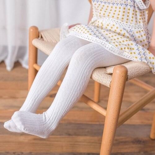 Spring Girls Baby Cotton Long Leg Warm Stockings Solid Knitted Ribbed Pantyhose For Girl Kids Child Tights Stocking