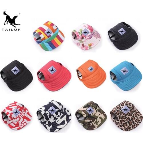 Summer Adjustable Pet Dog Canvas Hat Cap Outdoor Dog Baseball Cap Canvas Small Dog Sunscreen Windproof Pet Supplies Accessories