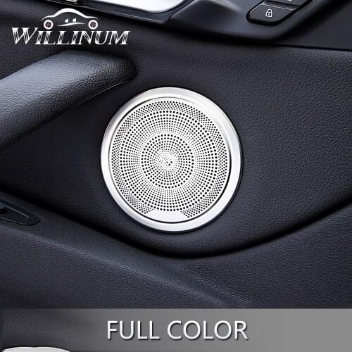 Car door speaker cover trim for BMW F20 F22 F23 F30 F34 F48 G01 audio midrange loudspeaker horn lid case stainless steel upgrade