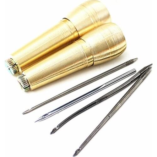Leathercraft Needle Kit Canvas Leather Tent Shoes Sewing Awl Repairing Tool Sets Hand Stitcher Taper Knitting Crochet Needles