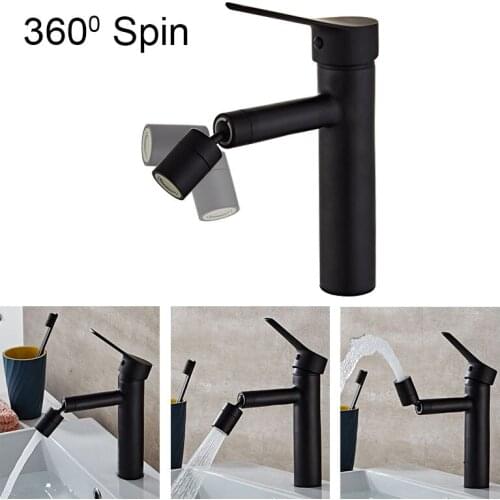 Stainless Steel Basin Splash-proof Faucet 360 Degree Bubbler Extension Cold And Hot Mixing Faucet Home Kitchen Bathroom Tap