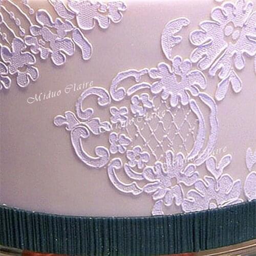 Newest alencon lace cartouche stencil cake stencil Fondant Cake and Chocolate Painting Molds wedding cake decoration
