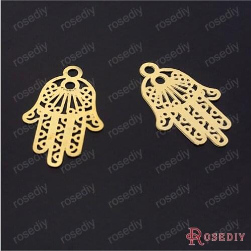 Wholesale 17*11mm Gold color Buddha Hand Copper Charms Pendants Diy Jewelry Findings Accessories 50 pieces(JM7181)