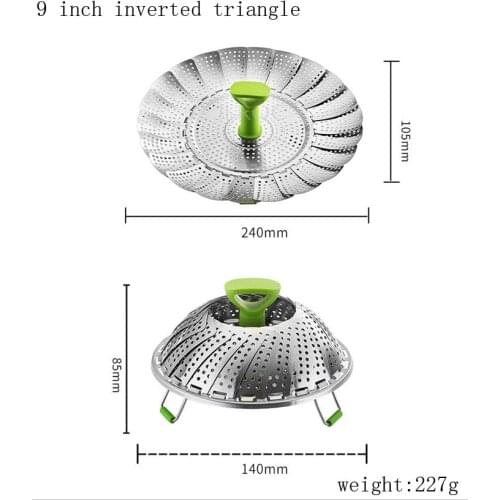 Stainless Steel Food Steamer Collapsible Basket for Steam Cooking Food Fruit Vegetable Dish Steamer kitchen Tools