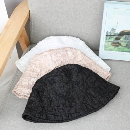 Bucket Hat Solid Color All-match Cotton Sun Protection Fisherman Hat for Outdoor