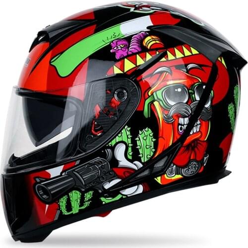 Helmet Full Helmet And Full Cover Cool Helmet Motorcycle Racing Helmet Full Face Helmet Motorcycle Electric Car Dual Lens Helmet
