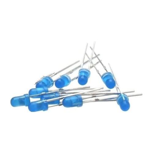 100Pcs LED 3MM BLUE COLOR BLUE LIGHT Super Bright