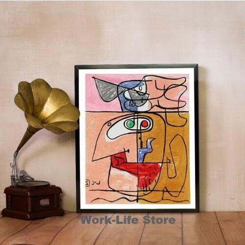 Le Corbusier French Vintage Poster Exhibition Artwork Canvas Prints Abstract Painting Artist Gifts Living Room Wall Art Decor