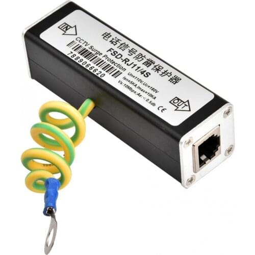 RJ11 Telephone Fax Surge Protector Lighting Thunder Arrester Protection Device 110V lightning arrester protezione fulmini