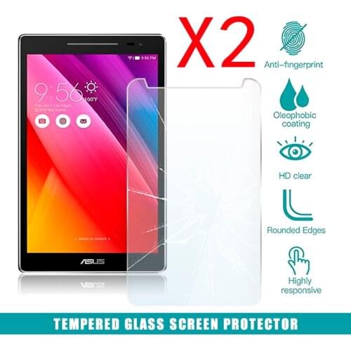 2Pcs Tablet Tempered Glass Screen Protector Cover for Asus ZenPad S 8.0 Z580C Z580CA Full Screen Coverage Tempered Film