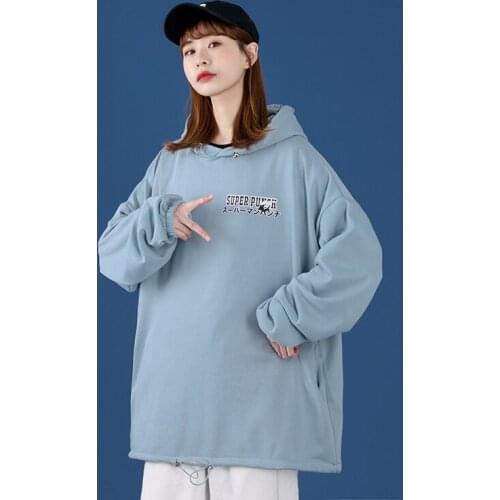 Womens Sweatshirt Spring Autumn Oversized Hoodie Plus Size Street Printing Hooded Sweatshirts Casual Loose Womens Hoodie 2021