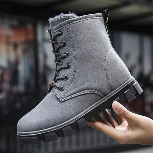 Women Boots Winter outdoor keep Warm Fur Boots Waterproof Womens Snow Boots Thick heel with round head short Office boots 2019