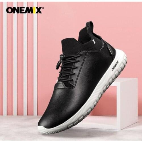 Onemix Running Shoes for Men Wading Upstream Sock Shoes Women Leather Trail Sneakers Walking Non-slip Outdoor Sport Shoes
