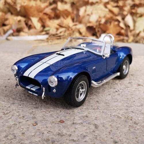 1:24 Ford 1965 Shelby Cobra 427 Alloy Convertible Model Diecasts Metal Sports Car Model Simulation Collection Childrens Toy Gift