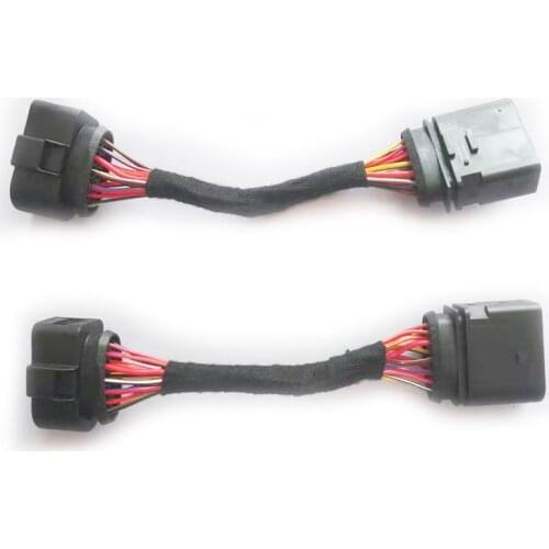 1set/2set 14 Pin To 14 Pin Xenon Headlight Lamp Extension Wire Cable Harness Modification Connector Plug For Audi Q5