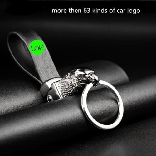10/50/100 Pcs/Lot Eagle Head Car Styling Car Key Ring Holder Keychain Mans Strap Car Key Chains For All Cars