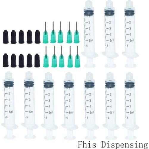 5cc Syringe 18G Green Blunt Needle Glue Adhesive Henna Liquids 1/2" Tip Dispensing Needle Pack of 5