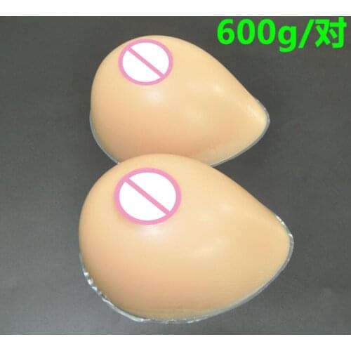 600 g/pair 34B/36A/38AA cup Silicone Breast forms Mastectomy Artificial Silicone Fake Breast For Crossdressers And Transvestites
