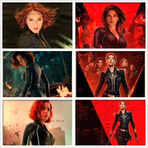 Disney 5d Diy Diamond Painting Marvel Movie Poster Black Widow 2021 Diamond Mosaic Embroidery Cross Stitch Kits Home Decor Gift
