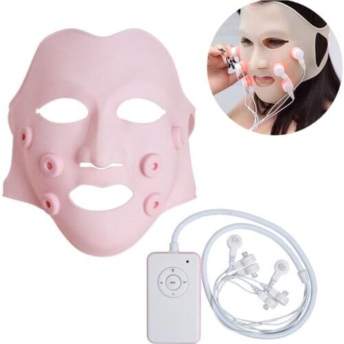 Facial Beauty Red Light Face Therapy LED Vibration Phototherapy Facial Mask Machine Skin Light Therapy Anti Wrinkle Tender Skin