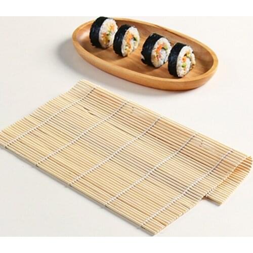 Household Sushi Tools Sushi Rolling Shutter Porphyra Rice Wrapping Bamboo Curtain Hand Roll Sushi Making DIY Kitchen Tools