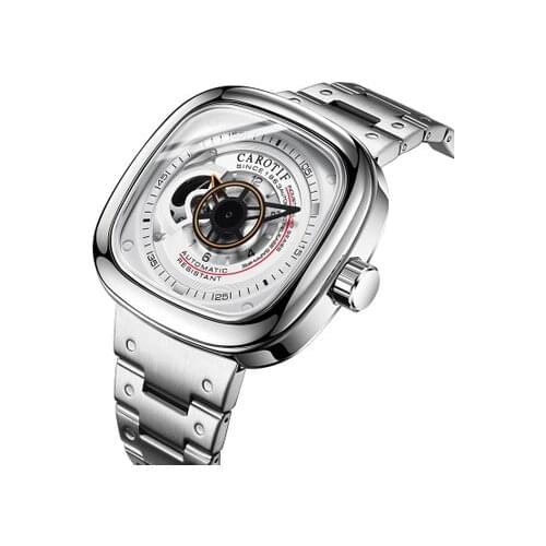 CAROTIF Top Quality Luxury Full Steel Men Watches Montre Automatic Mechancal Wrist Watches Men Reloj Hombre Business Watch Man