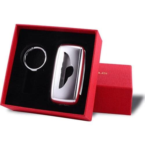 Aluminum Alloy Car Key Case Cover for Bentley Continetal Mulsanne Flying Spur Bentayga Protector Key Shell FOB Keyring