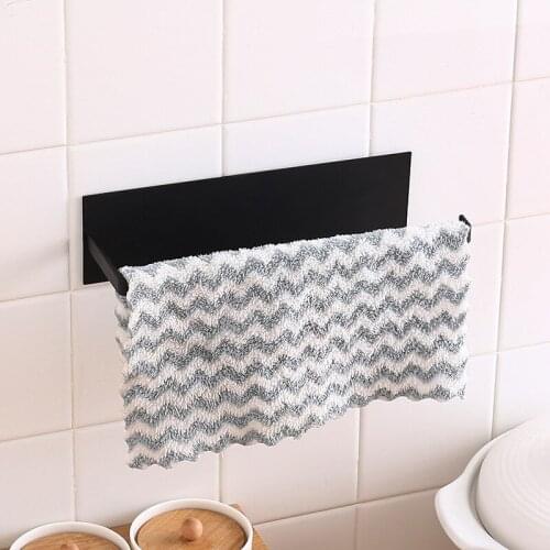 Non perforated paper towel holder toilet paper hanger roll paper holder fresh film storage rack wall hanging shelf