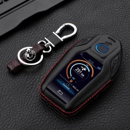 For 2018 2017 2016 BMW 7 Series G11 G12 730li 740li 750li LCD Display Leather CAR-KEY-SHAPE Car Key Case Cover