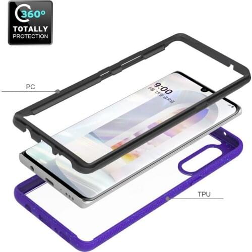 Double protection case for LG Velvet Case Hybrid Hard Phone Cover For lg velvet Fundas for LG Stylo 6 LG Q51 LG K51