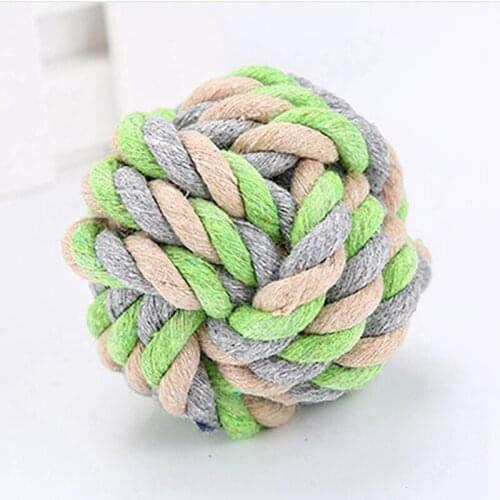 Pet Dog Chew Molars Cotton Rope Ball Knot Ball Dog Bite Interactive Toy Diameter 6cm For Dog Chase Capture Relieve Boredom Toys