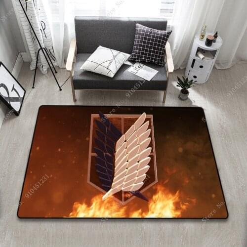 Attack Titan Carpet for Living Room Japanese Anime Bedroom Carpet 3d Printed Large Area Rug Non-slip Floor Mat for Home Decor