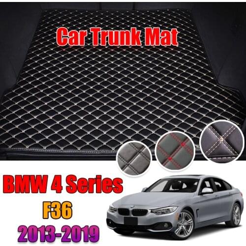 Leather Car Trunk Mat BMW F36 Carpet Tail Cargo Liner For BMW 4 Series Gran Coupe 2013-2019 Trunk Boot Mat 4Srieis Liner Pad