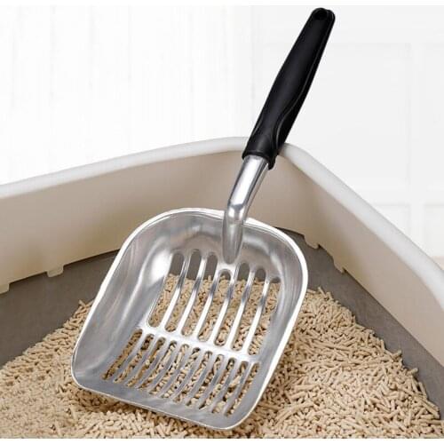 Cat Litter Scoop With Deep Shovel Pet Non Stick Plated Metal Super Solid Handle Cat Shovel Sifter For Kitten Cat Products