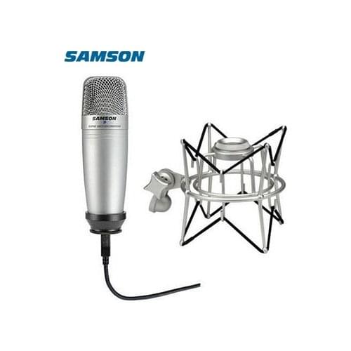 Samson C01U Pro microphone+SP01 spider shock mount set USB studio large diaphragm condenser microphone with Real-time monitoring