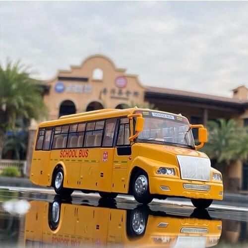 1:32 Simulation Alloy American University School Bus Bus Bus Toy Car Model Childrens School Bus Model Boy Toy Gift Collection