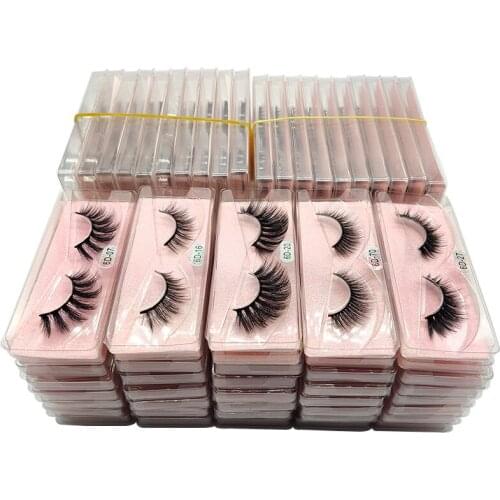 6d Mink Lashes Bulk 10/20/50/100pcs Natural False Eyelashes Extension Soft Mink Eyelashes Wholesale Faux Mink Lashes Pack