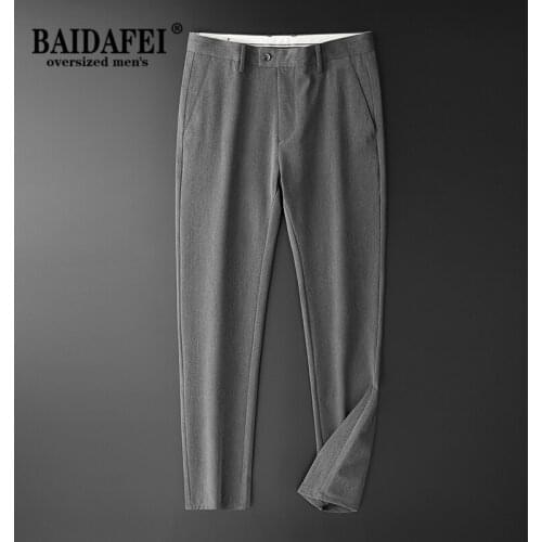 Plus Size 42 Brand Mens Clothing 2021 New High Quality Four Seasons male Smart Casual Straight Elasticity Fashion Trousers