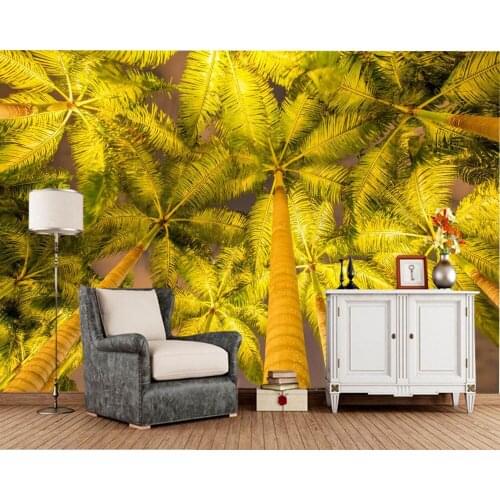 Papel de parede Seasons Autumn Palms Trees Nature 3d wallpaper,living room bedroom TV background kitchen wall papers home decor