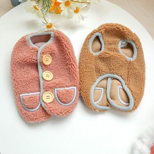Autumn and Winter New Pet Cotton Vest Dog Warm Clothes Winter Cat Costume Dog Clothes for Small Dogs French Bulldog Clothes