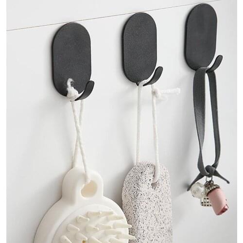 10pcs Strong Self Adhesive Wall Hangers Heavt Duty Coat Bags Umbrella Keys Hanging Rack Iron Holder Hook