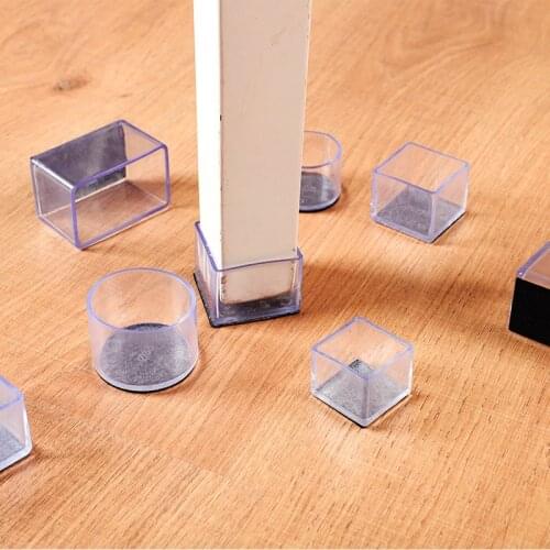 Transparent Silicone Table And Chair Foot Cover Foot Pad Felt Bottom Stool Protection Table And Chair Foot Cover Anti-noise