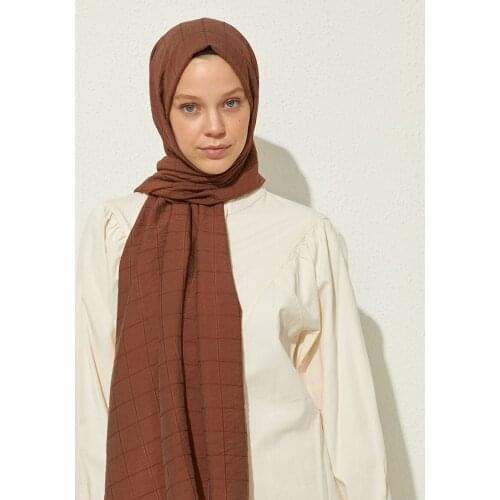 Salland Silk None Shawl Brown Comfortable Product Fashion Scarf Hijab Flexible and Breathable Comfy Fabric Quality Robust Original Does Easy Use Quality Shawl Stylish Designs Casual Italian Stitched Original YokŞal11