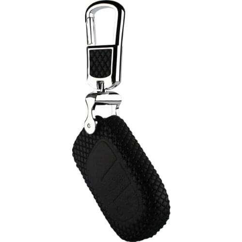 LUCKEASY For Fiat Freemont 2016 jeep Grand Cherokee 2017 leather Smart Remote key Case Cover Holder