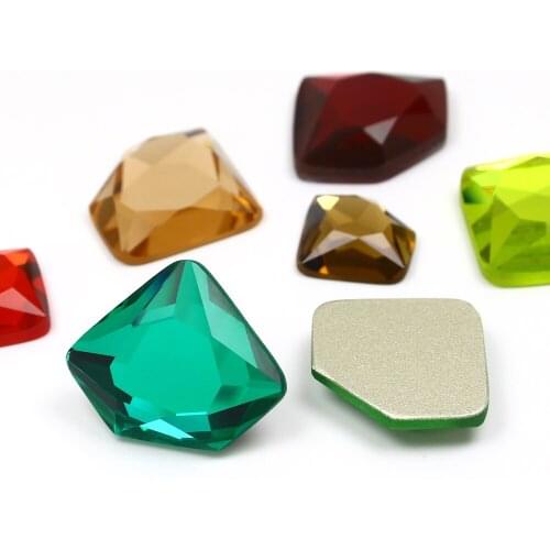 Flat back Rhinestones 12mm 17mm rhinestone bead glass Mixed Color Glass Flat Back Stone for Craft DIY