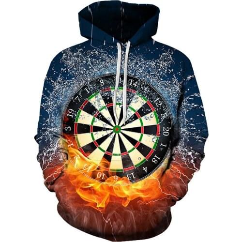 Dart Board Men Women Darts Throw Game Graphic 3D Print Sweatshirt Hoodies Casual Streetwear autumn and winter long sleeve Tops