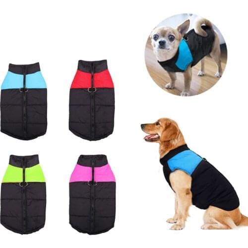 Warm Pet Vest Jacket Large Dog Clothes For Golden Retriever Waterproof Dog Coat Labrador Winter Nylon Small Medium Dog Clothing