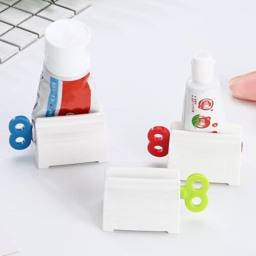 Toothpaste Tube Squeezer Easy Dispenser Rolling Holder Removable Easy to Clean Plastic Tooth Paste Press Rolling Squeezer Tube